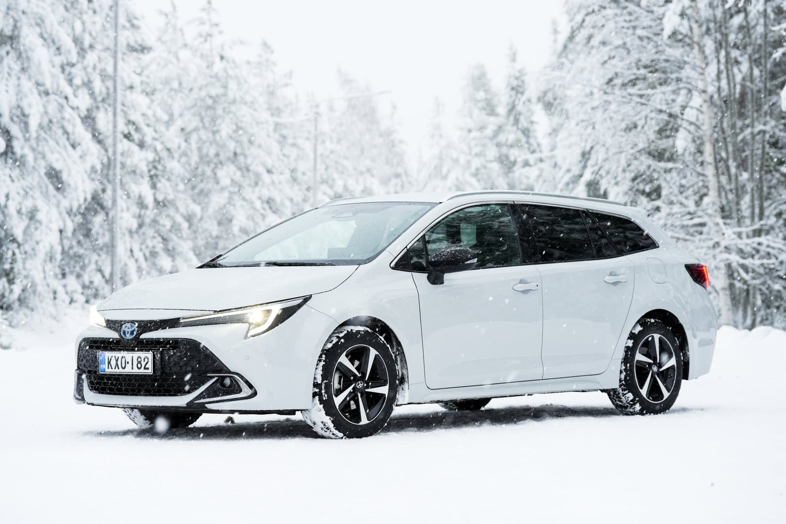 Winter-ready rental car in snowy Rovaniemi, Lapland
