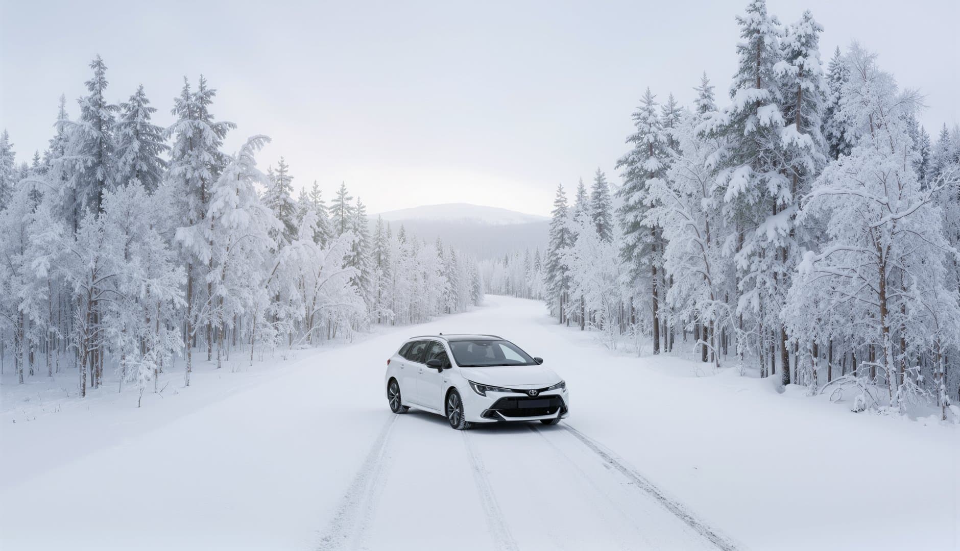 Winter-ready Toyota in snowy Lapland